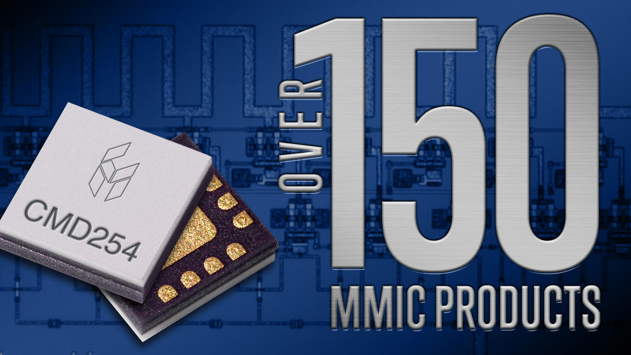 Custom MMIC的集成電路系列已涉及多達150種行業